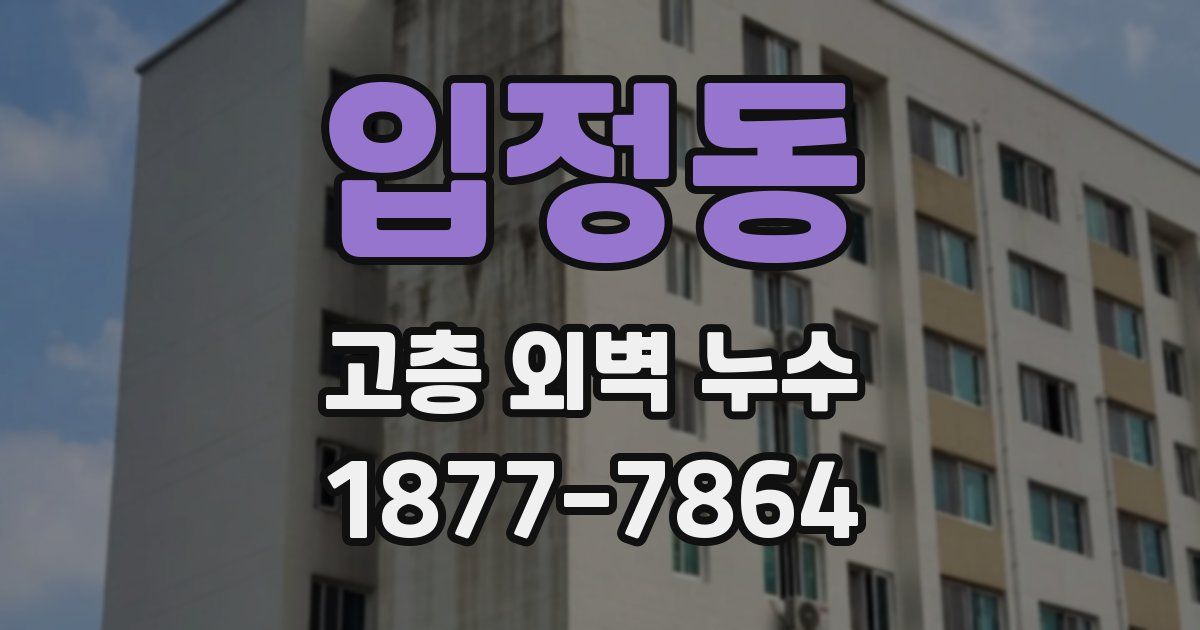 입정동 고층 외벽 누수