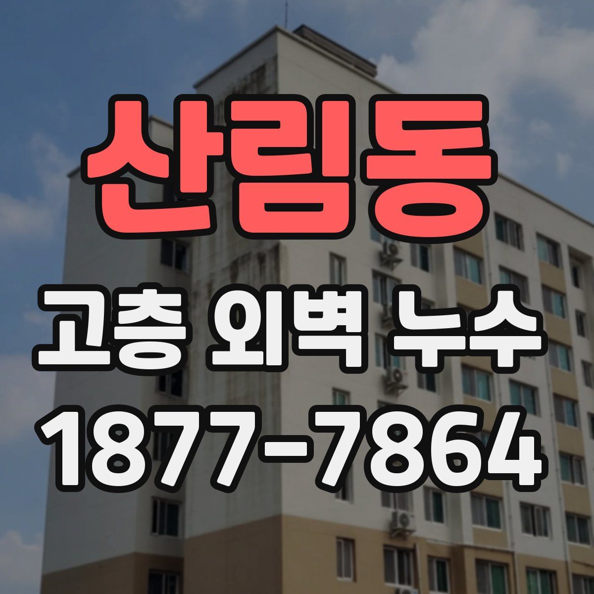 산림동 고층 외벽 누수