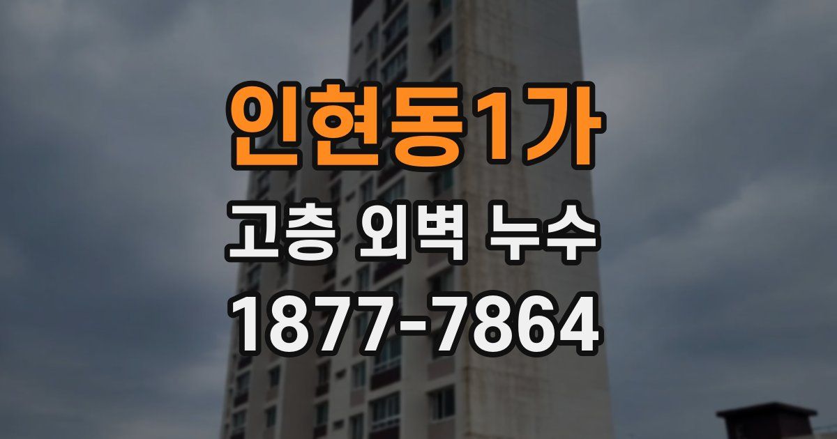 인현동1가 고층 외벽 누수