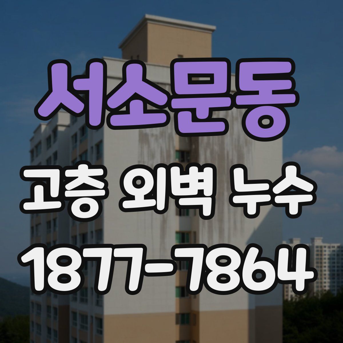 서소문동 고층 외벽 누수