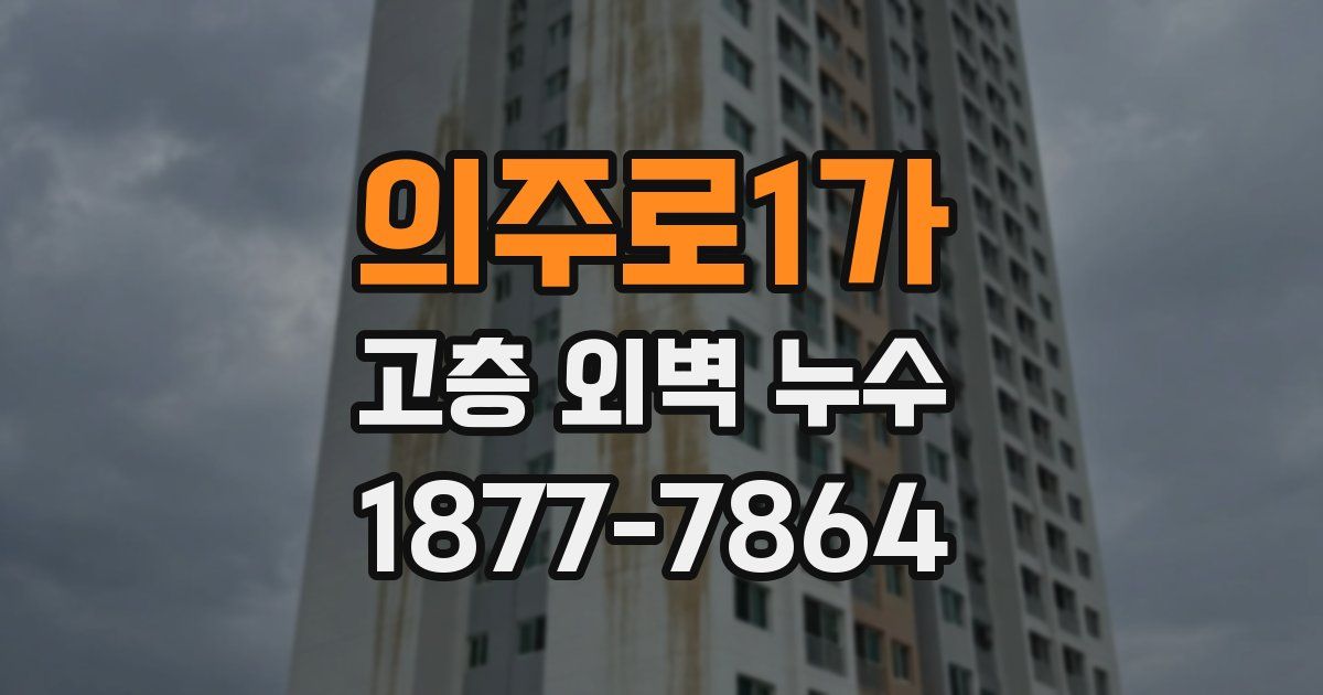 의주로1가 고층 외벽 누수