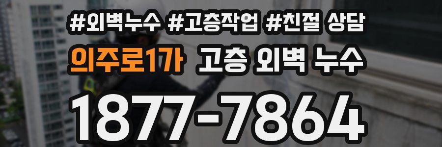 의주로1가 고층 외벽 누수