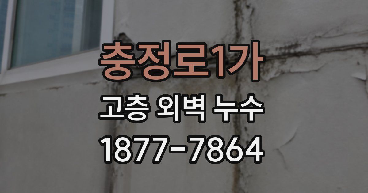 충정로1가 고층 외벽 누수