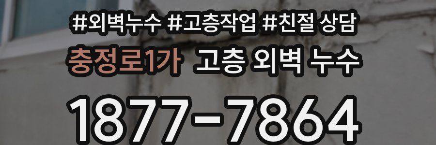 충정로1가 고층 외벽 누수