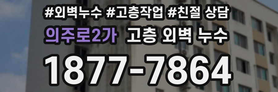 의주로2가 고층 외벽 누수