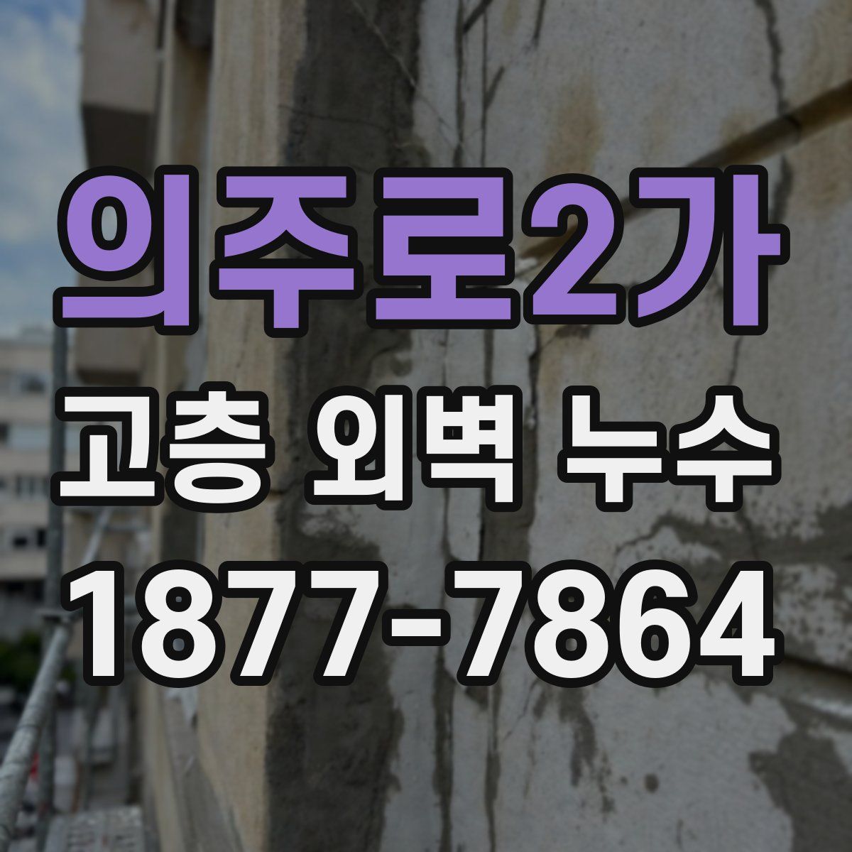 의주로2가 고층 외벽 누수