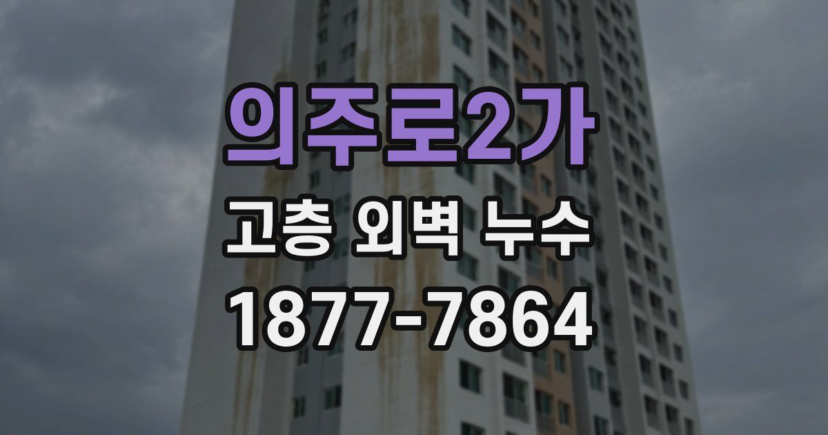 의주로2가 고층 외벽 누수