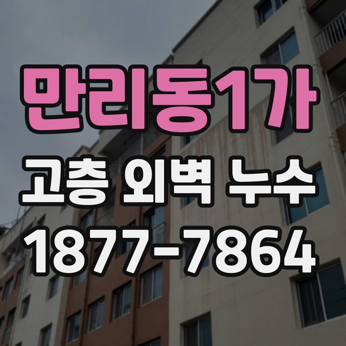 만리동1가 고층 외벽 누수