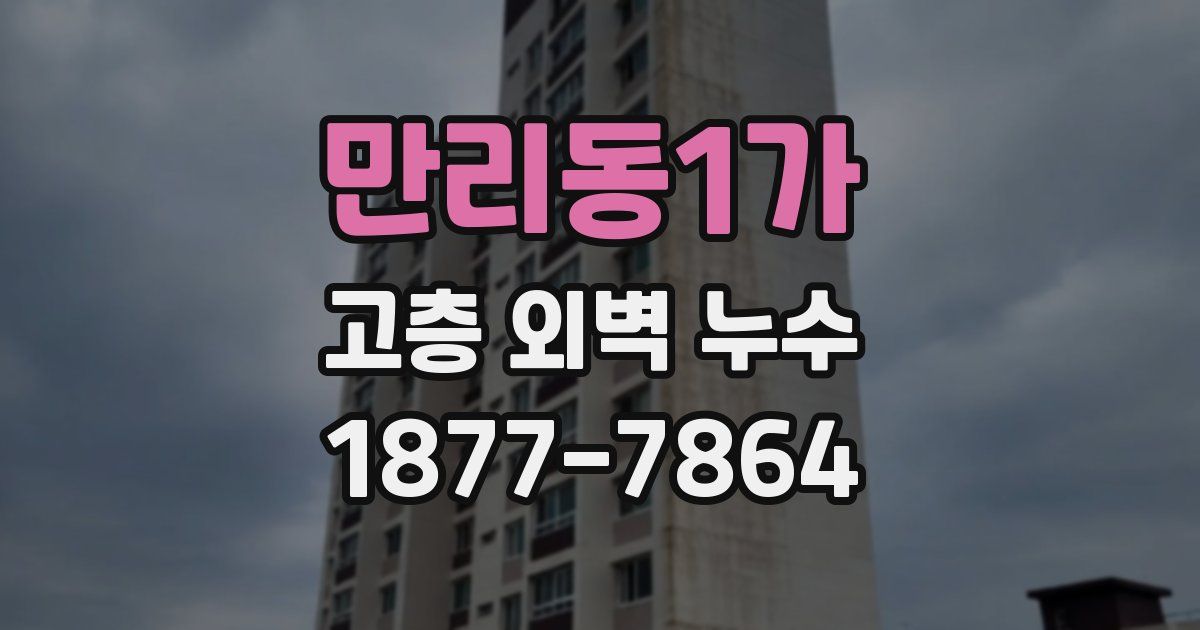 만리동1가 고층 외벽 누수