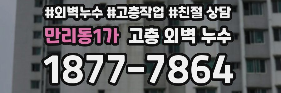 만리동1가 고층 외벽 누수