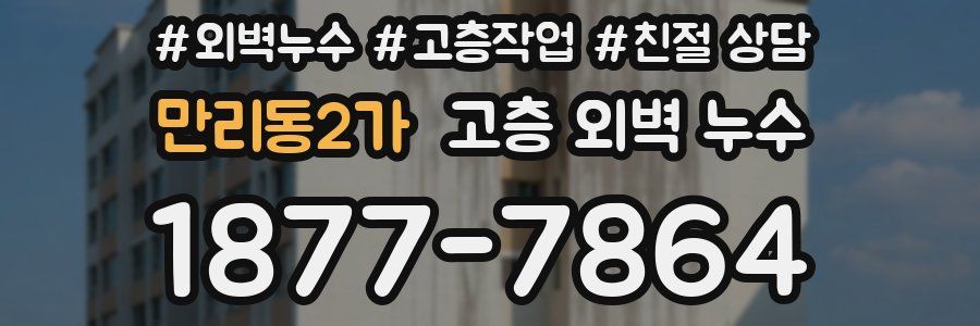 만리동2가 고층 외벽 누수