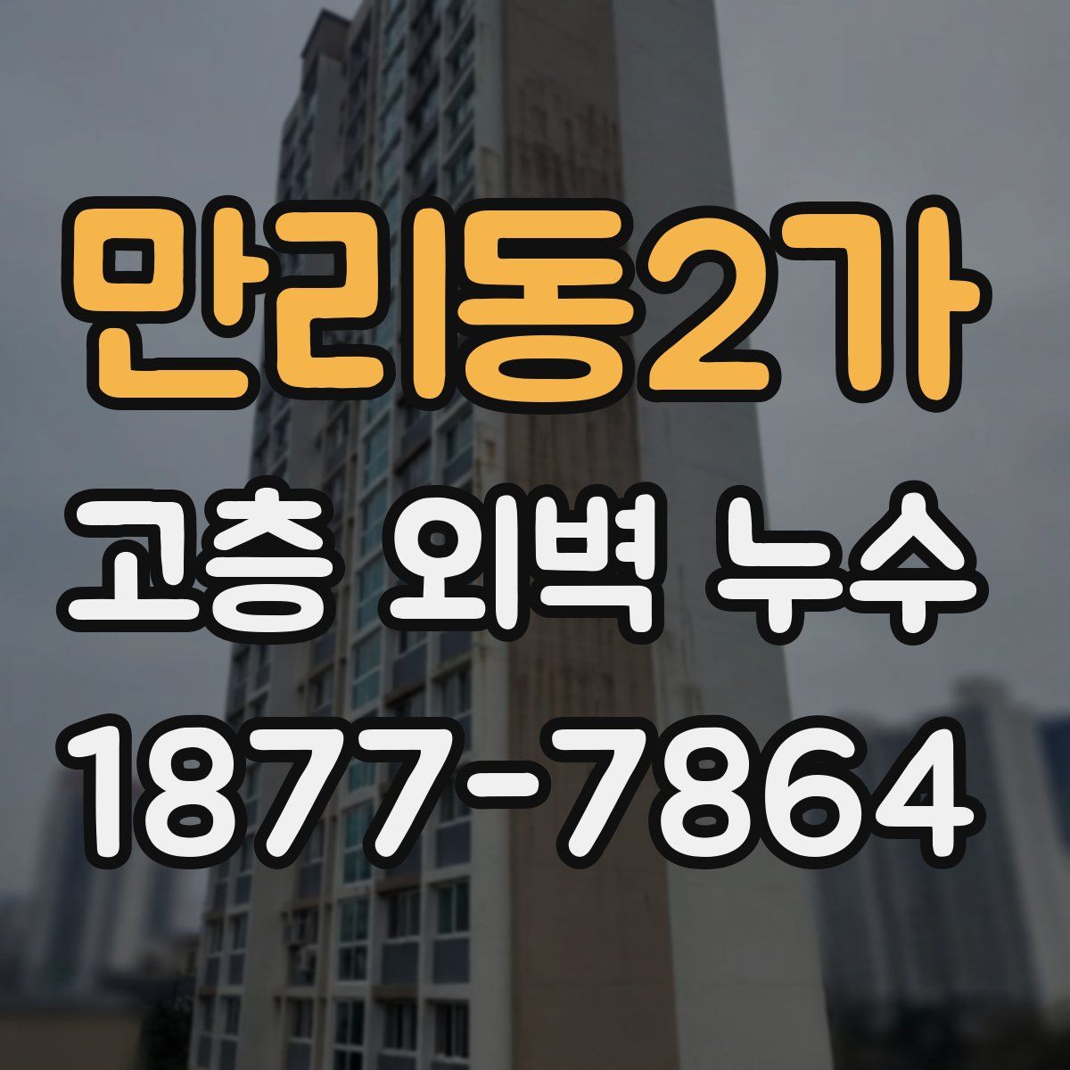 만리동2가 고층 외벽 누수
