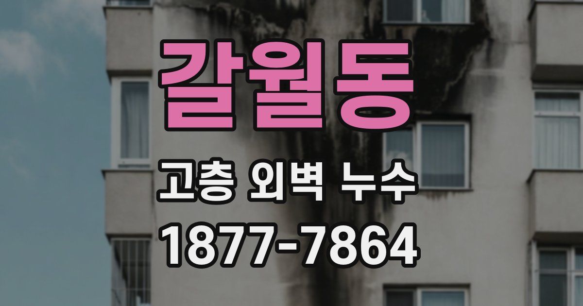 갈월동 고층 외벽 누수