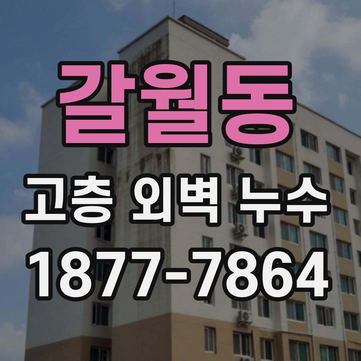 갈월동 고층 외벽 누수