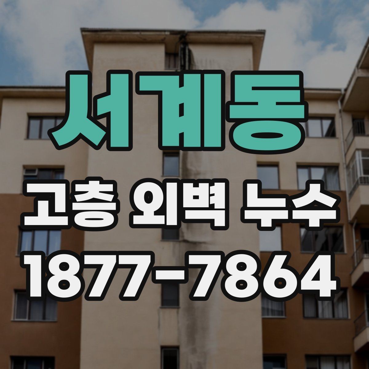 서계동 고층 외벽 누수 방수층 열화가 의심될 때