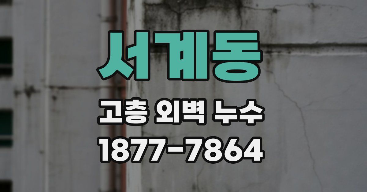 서계동 고층 외벽 누수