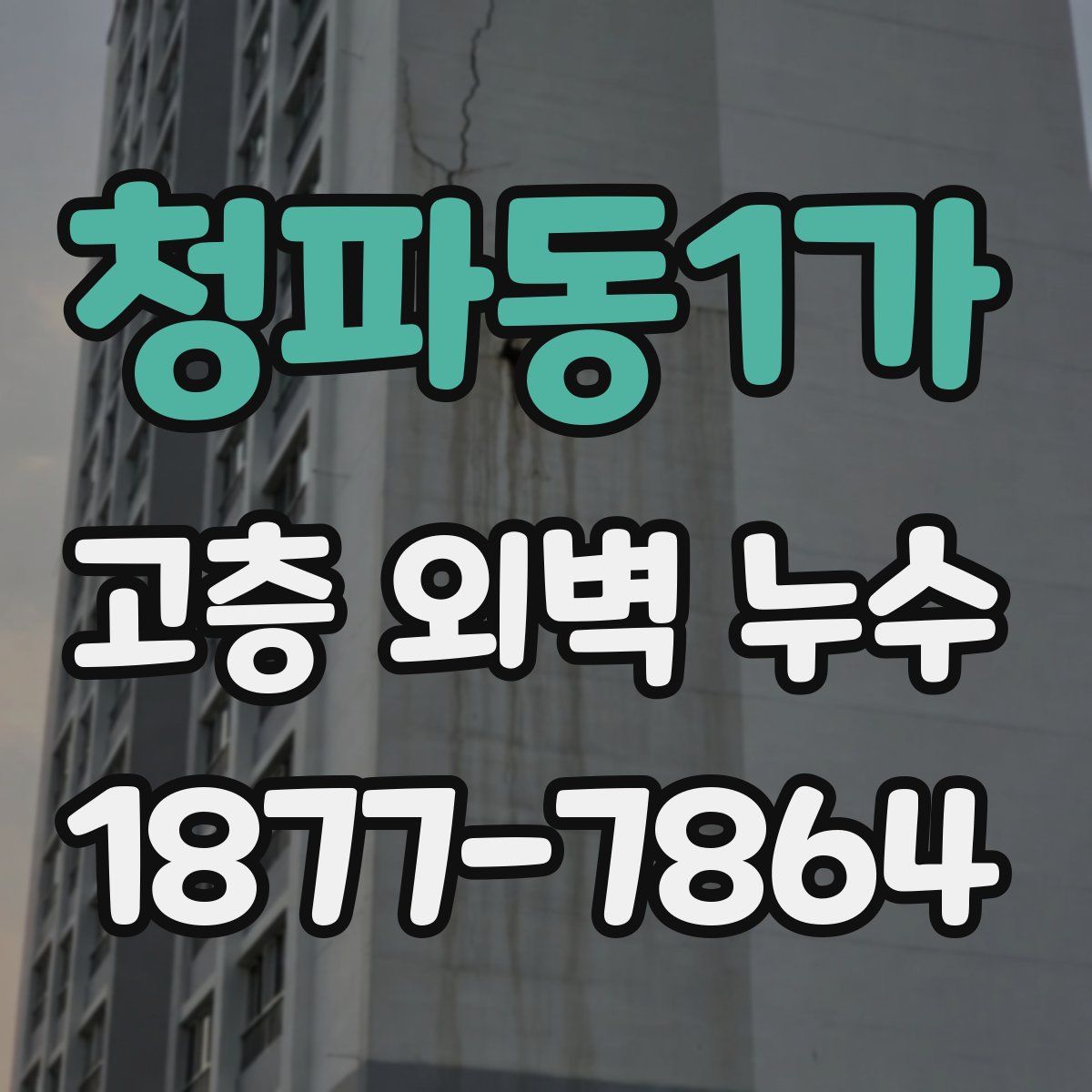 청파동1가 고층 외벽 누수