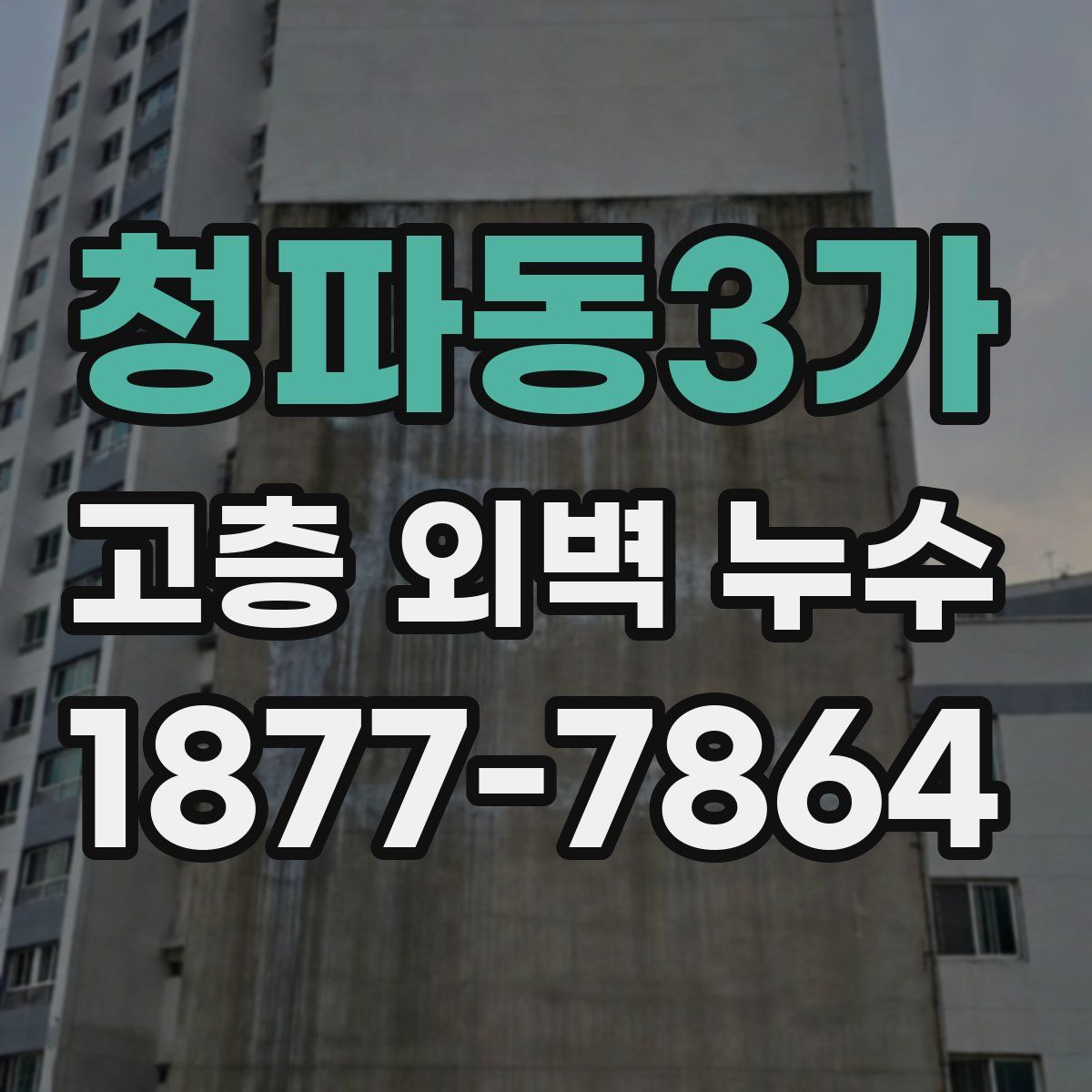 청파동3가 고층 외벽 누수