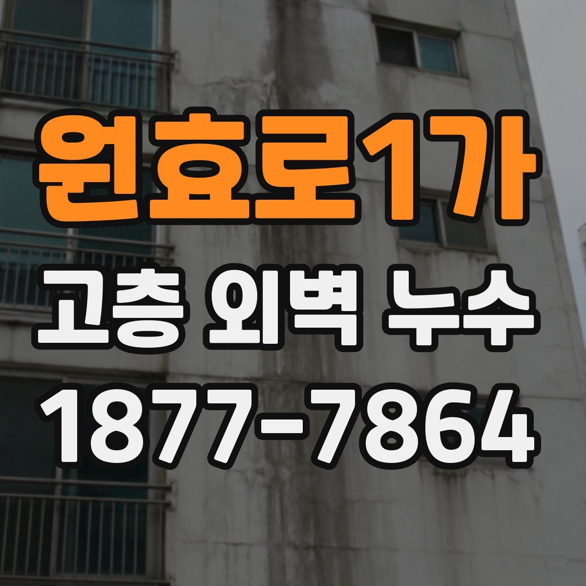 원효로1가 고층 외벽 누수