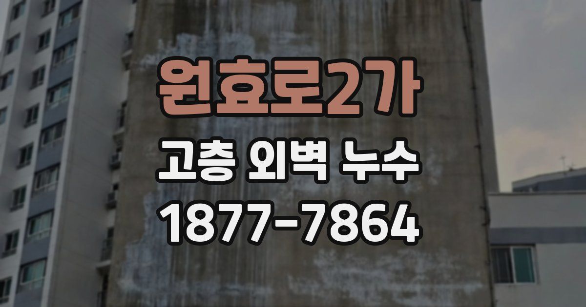 원효로2가 고층 외벽 누수