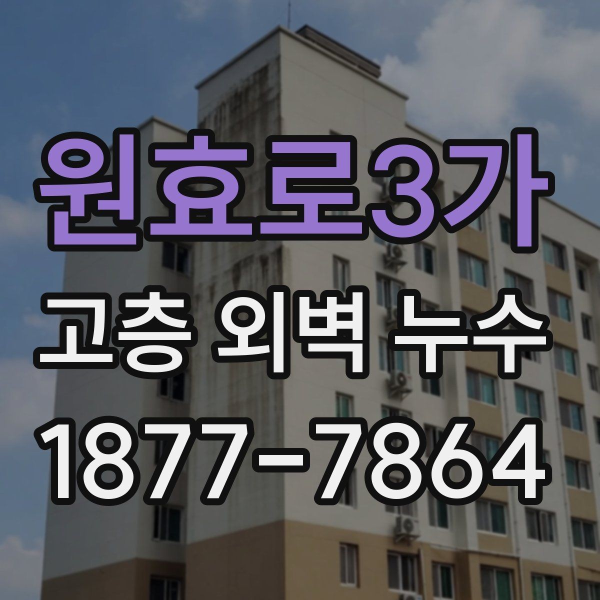 원효로3가 고층 외벽 누수 보수 재료 선택 시 체크할 사항