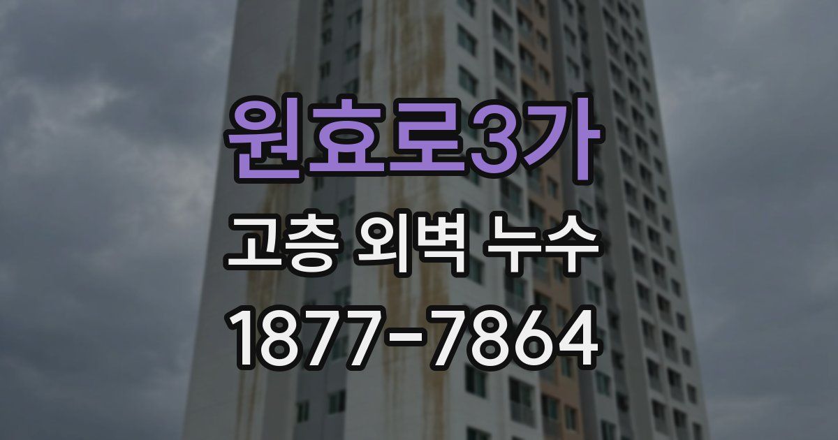 원효로3가 고층 외벽 누수