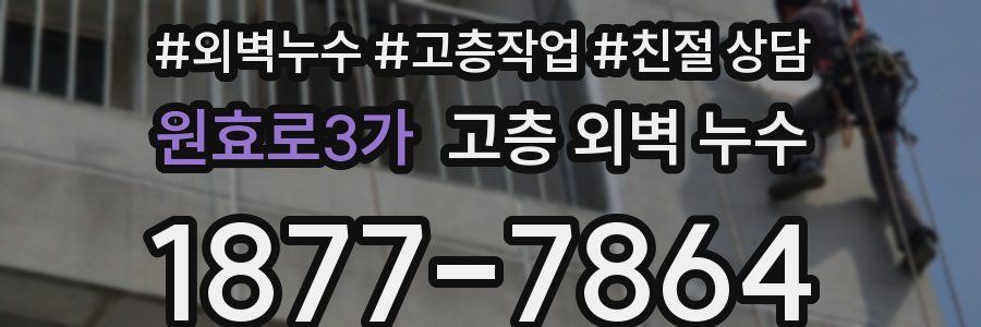 원효로3가 고층 외벽 누수