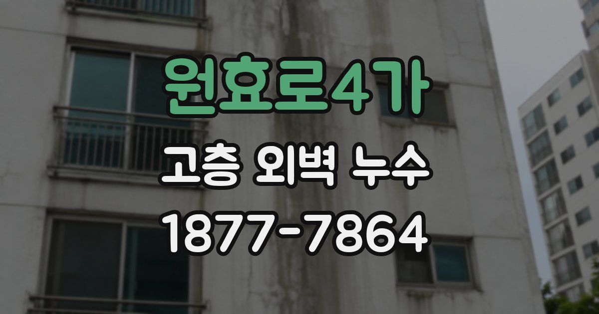 원효로4가 고층 외벽 누수