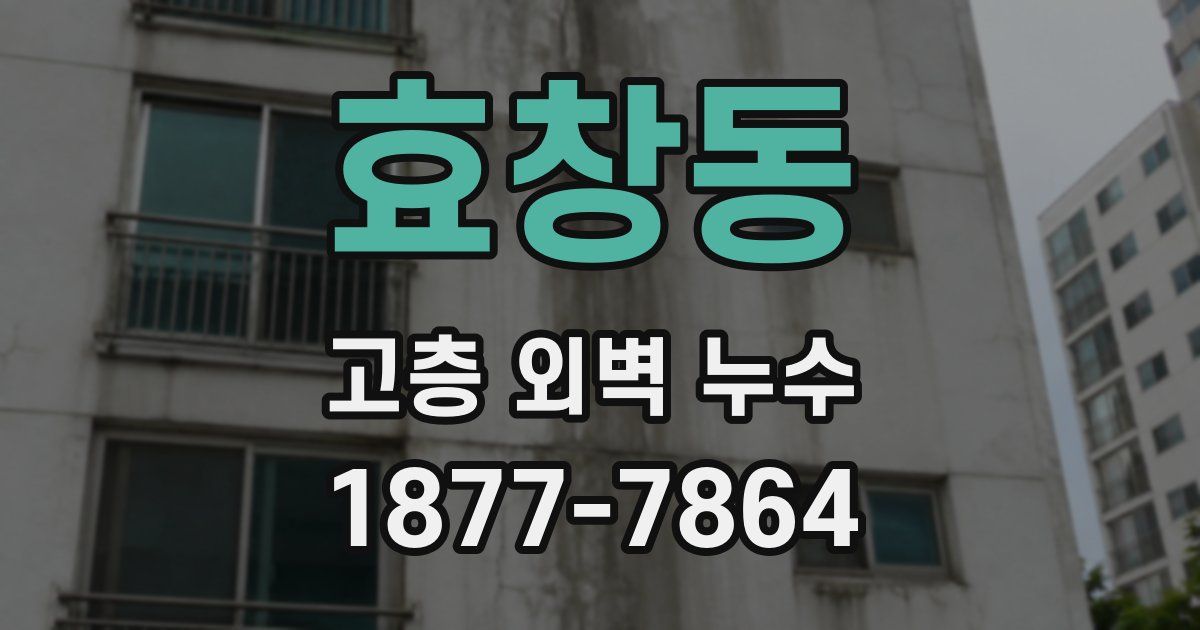 효창동 고층 외벽 누수