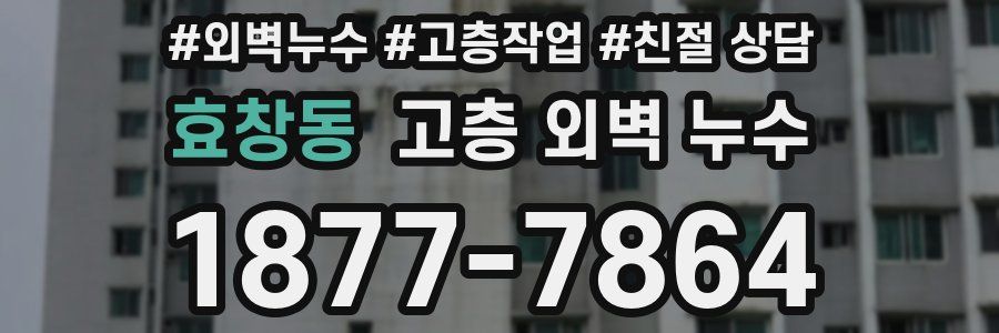 효창동 고층 외벽 누수