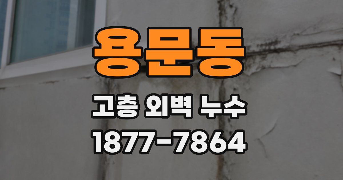 용문동 고층 외벽 누수