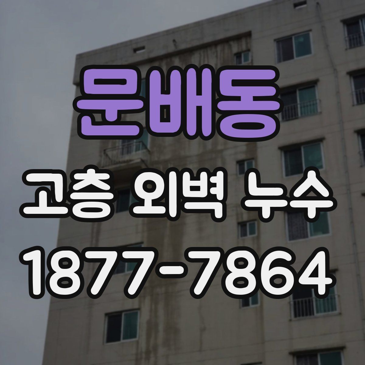 문배동 고층 외벽 누수 공사 견적 볼 때 주의할 점