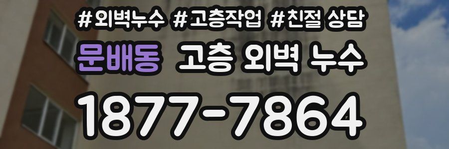 문배동 고층 외벽 누수