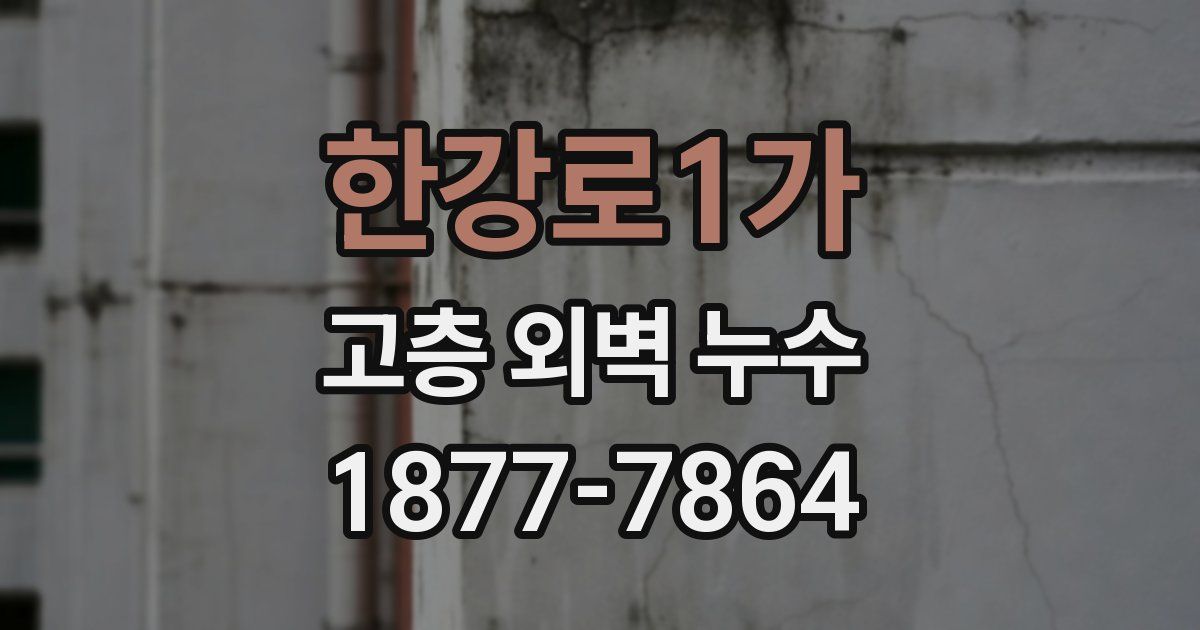 한강로1가 고층 외벽 누수