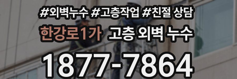 한강로1가 고층 외벽 누수