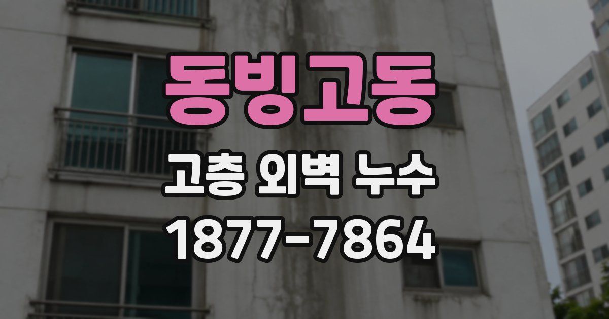 동빙고동 고층 외벽 누수