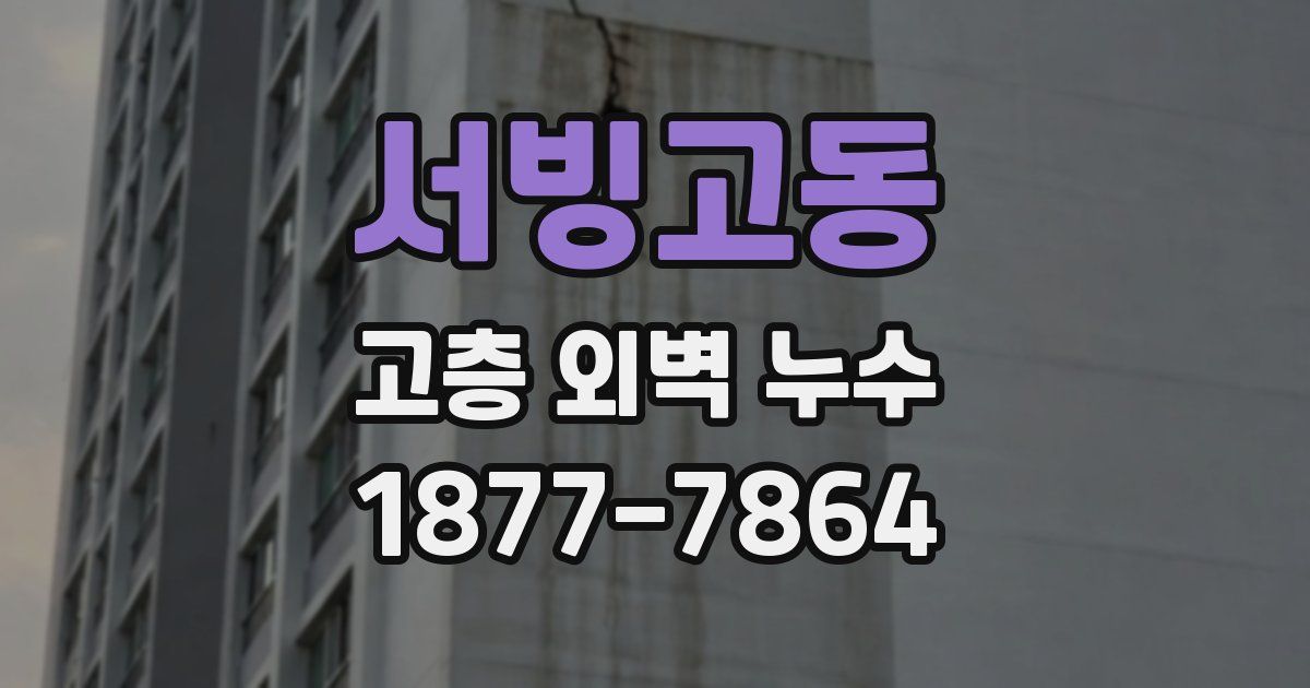 서빙고동 고층 외벽 누수
