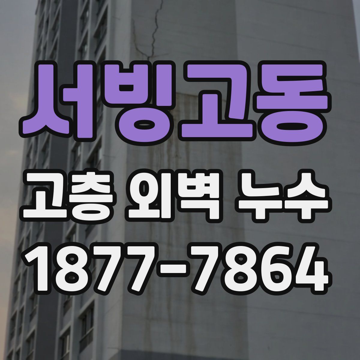 서빙고동 고층 외벽 누수