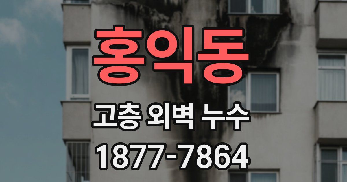 홍익동 고층 외벽 누수