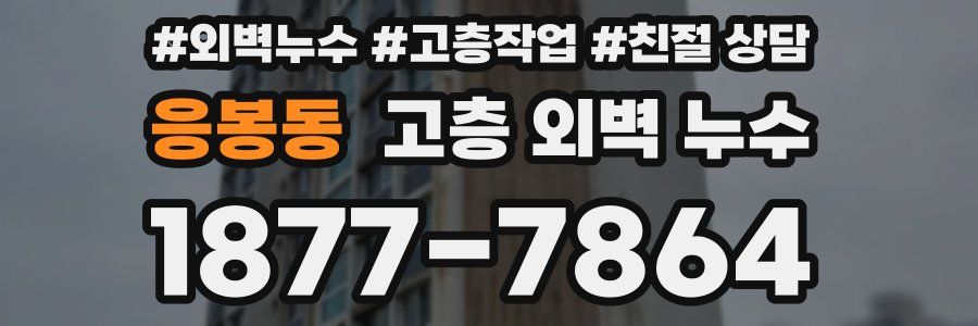 응봉동 고층 외벽 누수