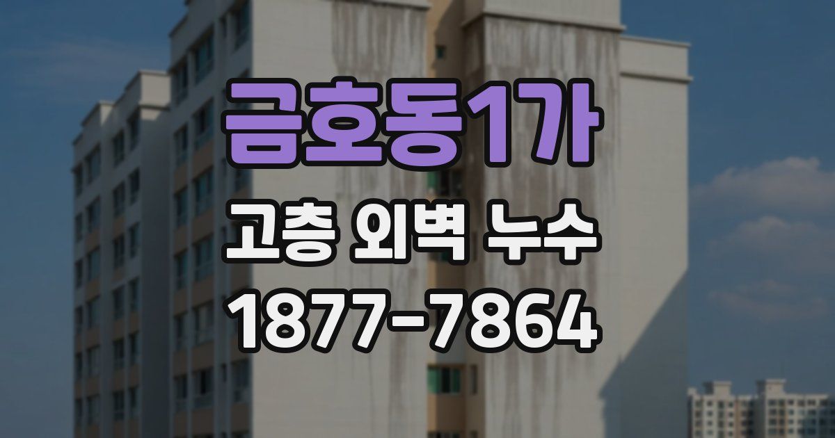 금호동1가 고층 외벽 누수