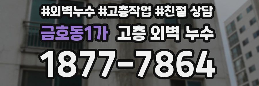 금호동1가 고층 외벽 누수