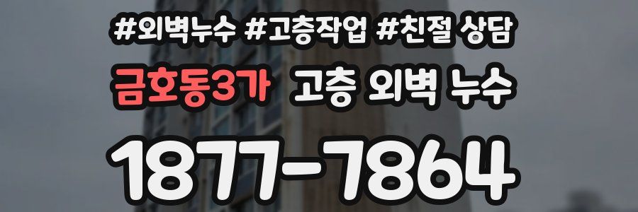 금호동3가 고층 외벽 누수