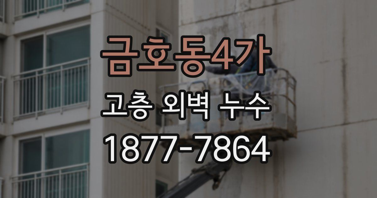 금호동4가 고층 외벽 누수
