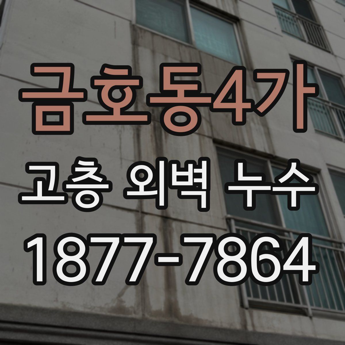 금호동4가 고층 외벽 누수