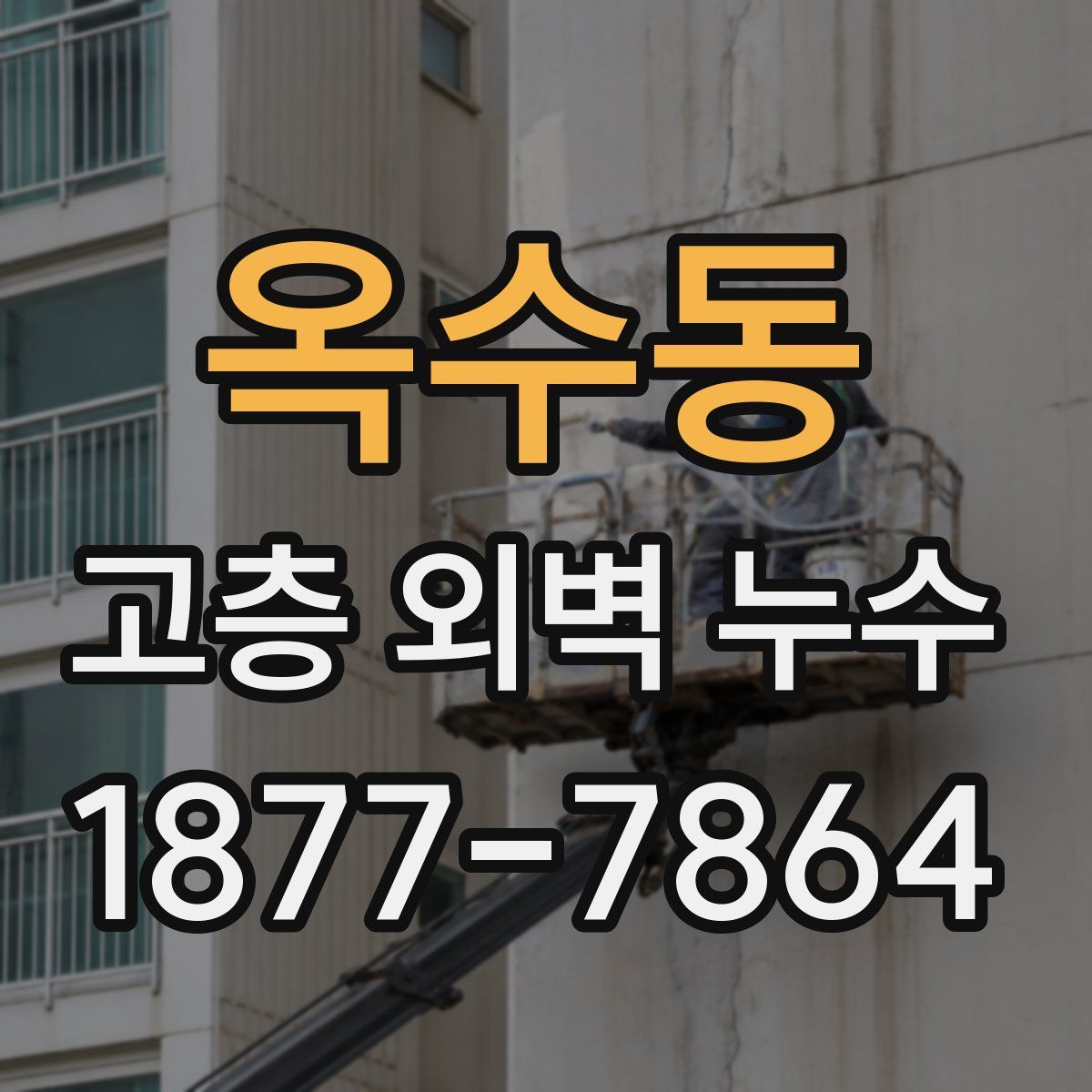 옥수동 고층 외벽 누수