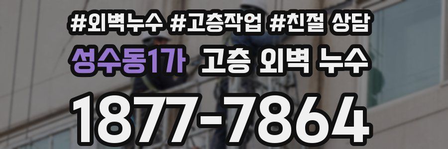 성수동1가 고층 외벽 누수