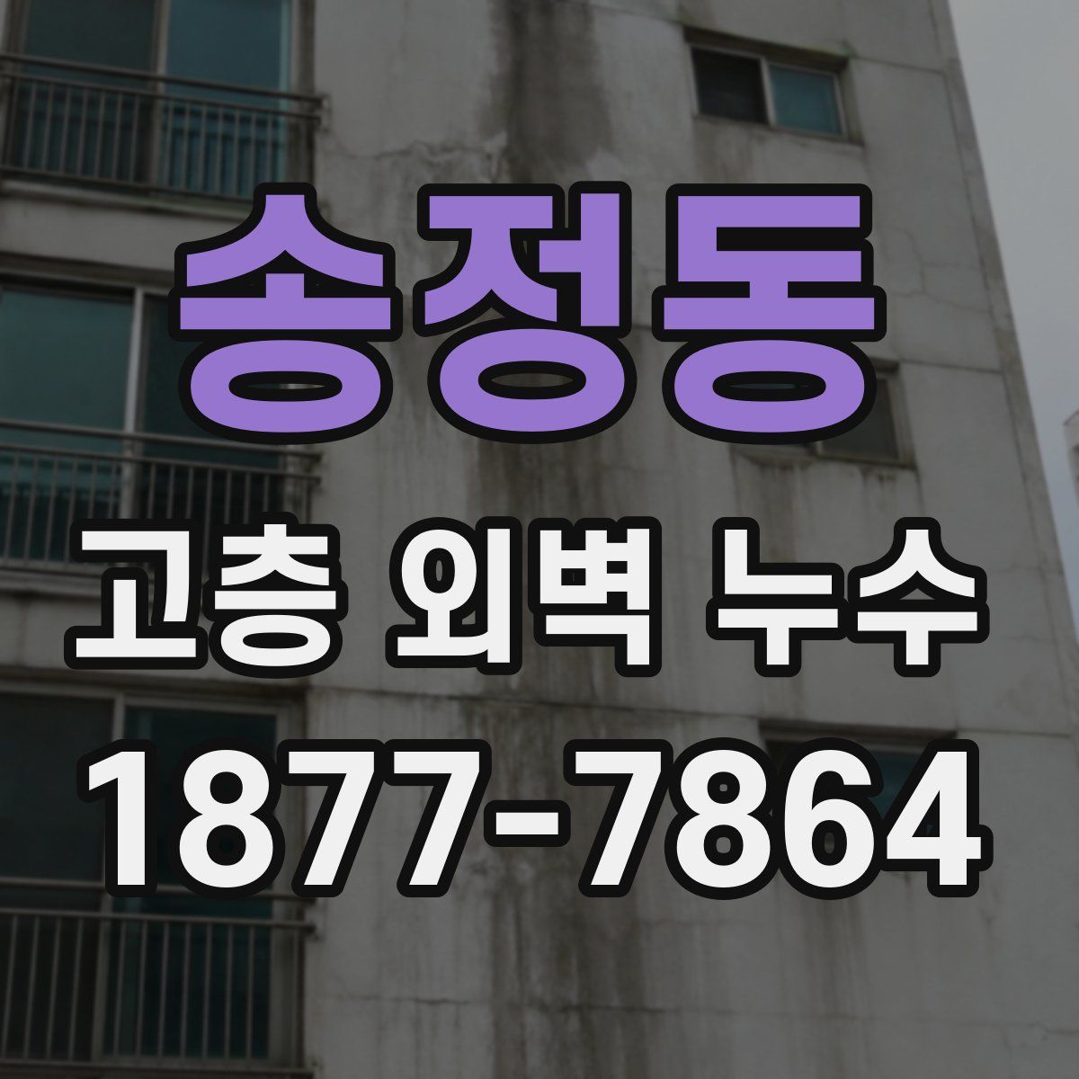 송정동 고층 외벽 누수