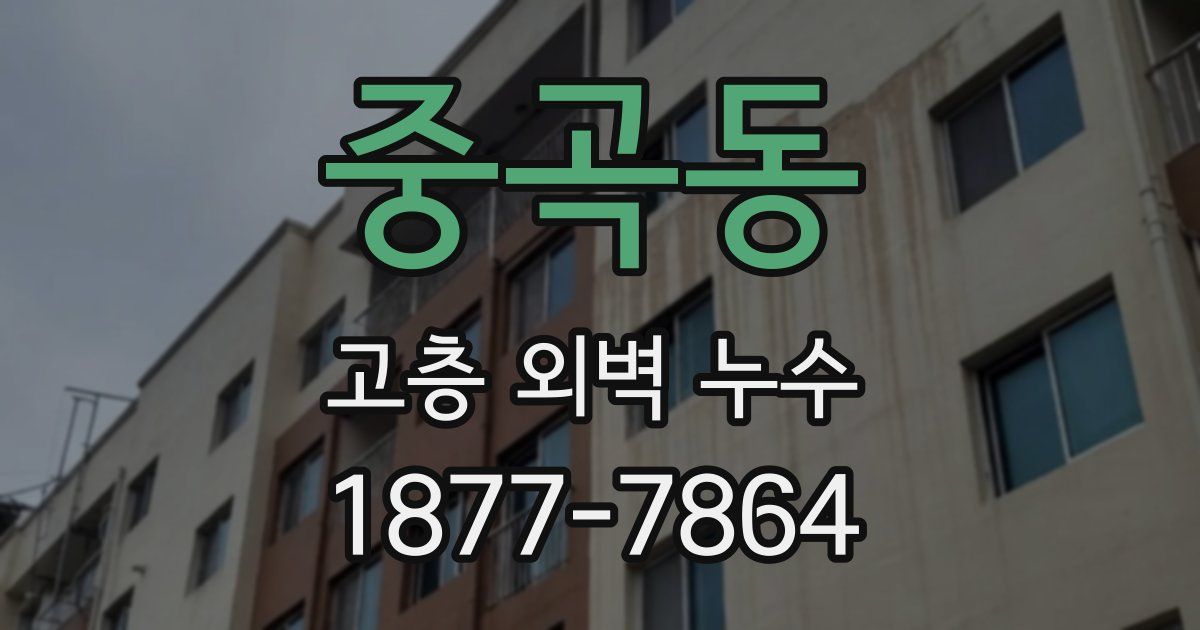 중곡동 고층 외벽 누수