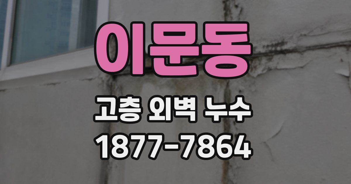 이문동 고층 외벽 누수